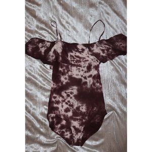 Off the shoulder marble bodysuits
